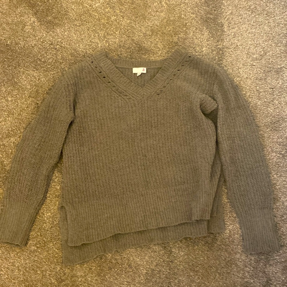 Dark brown sweater.